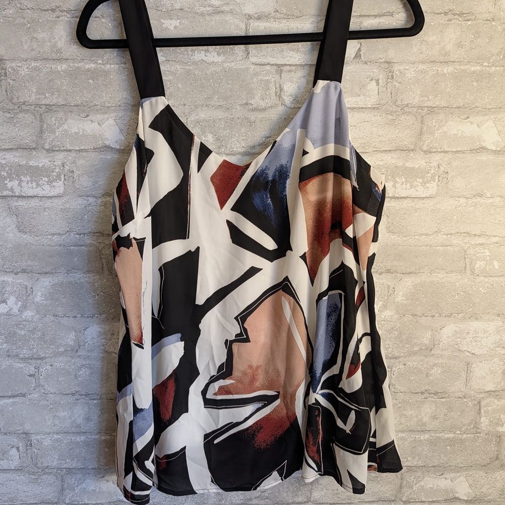 Le Chateau Multicolor Abstract Camisole